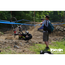 Logan Binggeli mid-crash at the US OPEN - whoop section