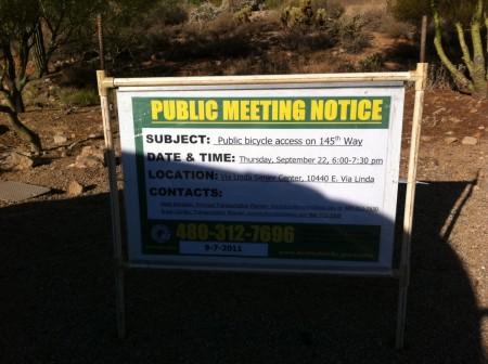 Scottsdale neighborhood tries to try block bike access. Be heard!