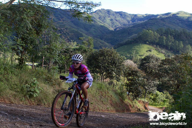 Adriana Rojas - womens leader during the first hour of the stage