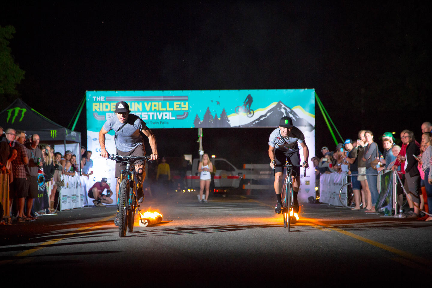 night time bike races in Sun Valley Bike Festival