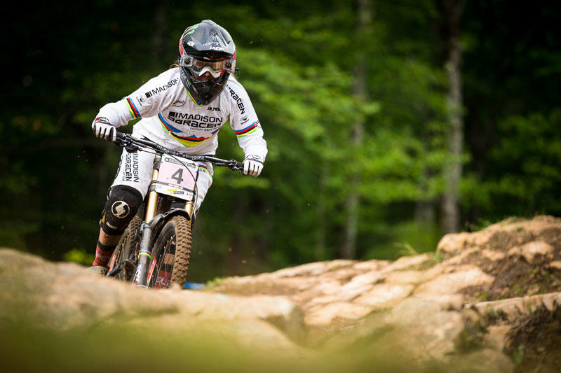 Manon Carpenter ripping her run at mont sainte anne