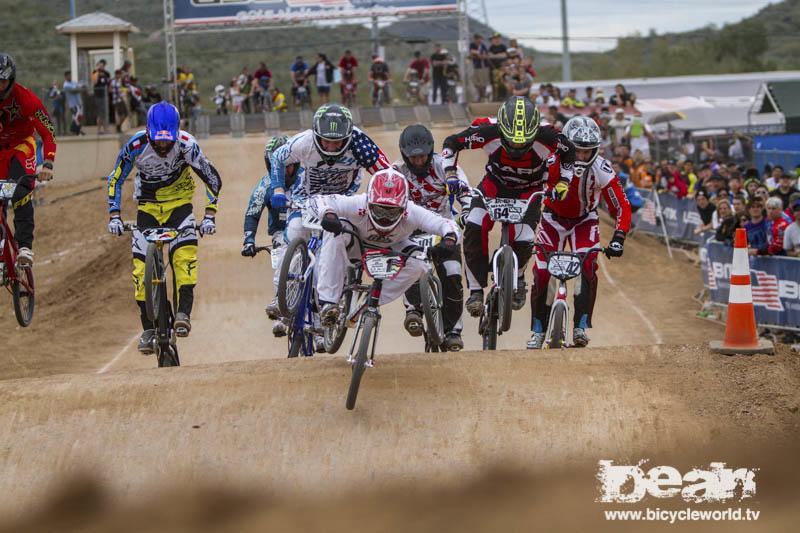 willoughby leads into the first turn during the winternationals.
