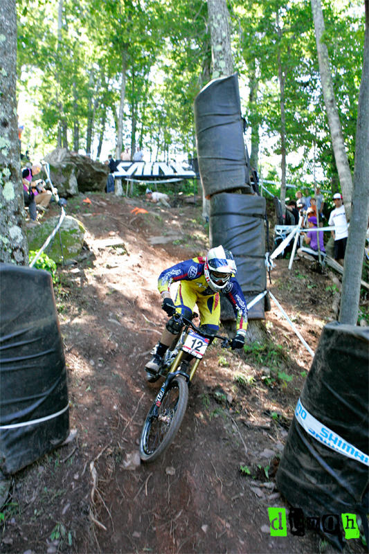 Steve Smith down the steep at Winham World Cup